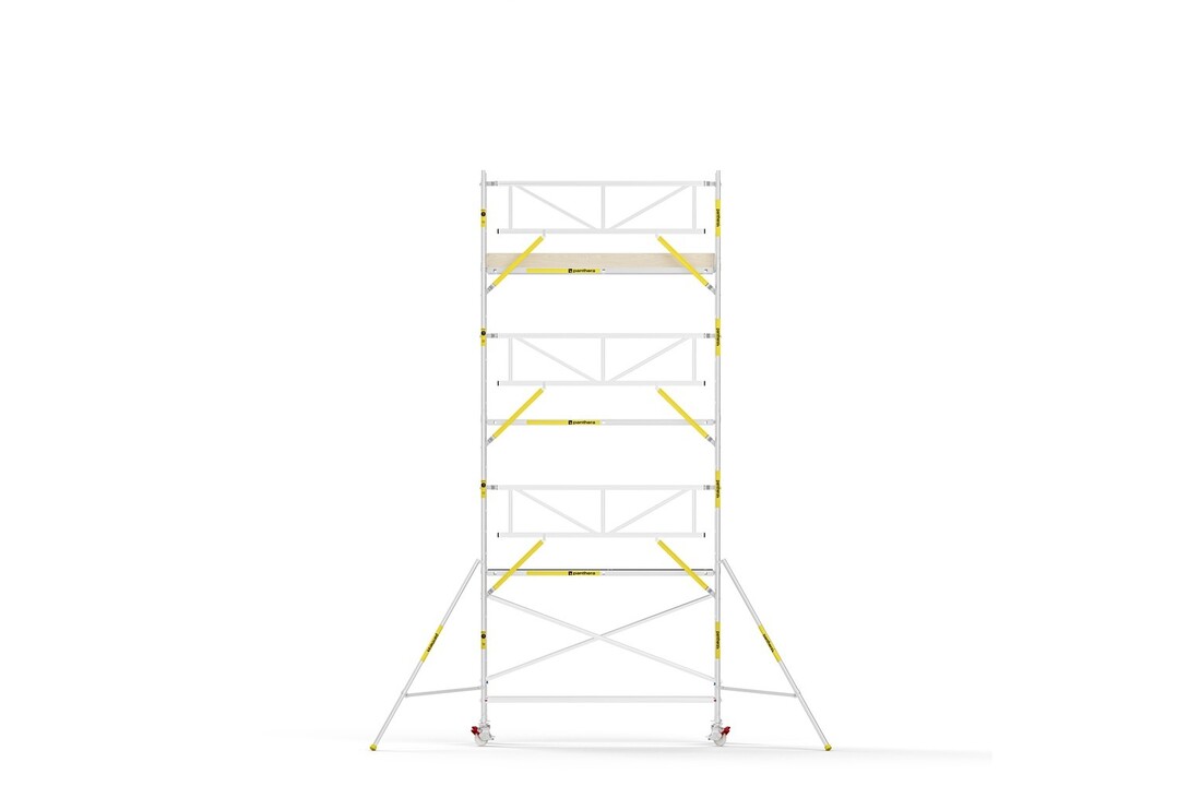 Panthera PRO 90x305 8,2m werkhoogte met enkele voorloopleuning carbon vloer