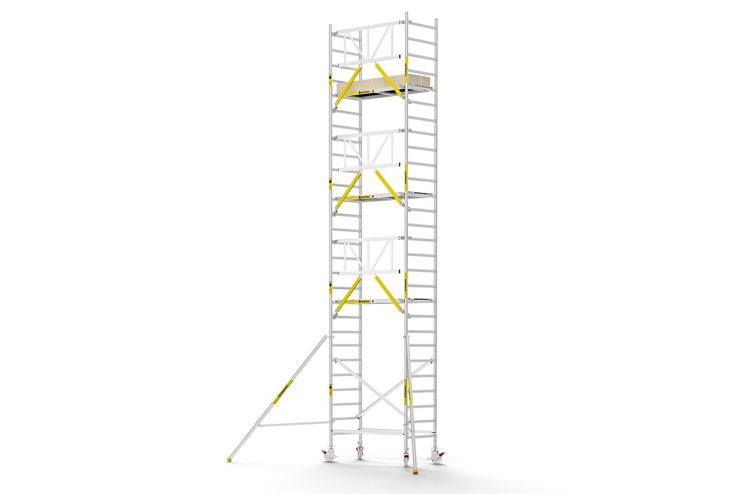 Panthera PRO 90x185 9,2m werkhoogte met enkele voorloopleuning carbon vloer