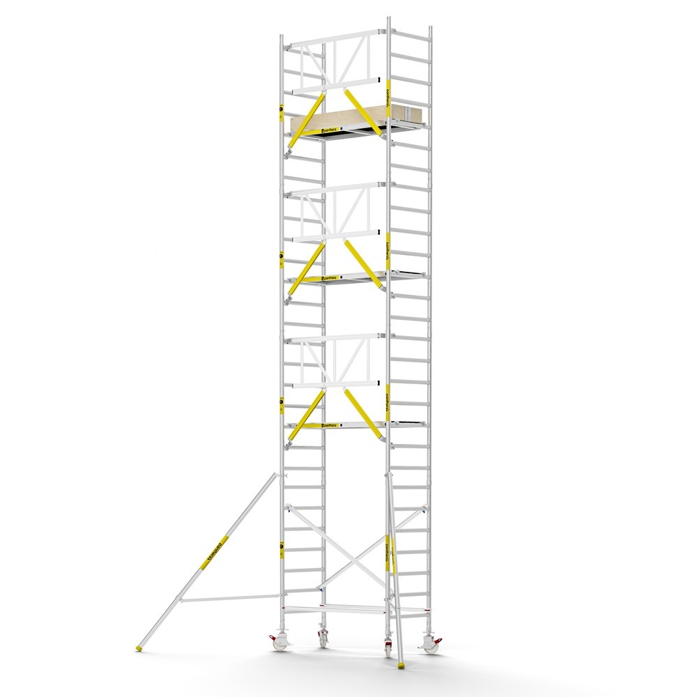 Panthera PRO 90x185 9,2m werkhoogte met enkele voorloopleuning carbon vloer