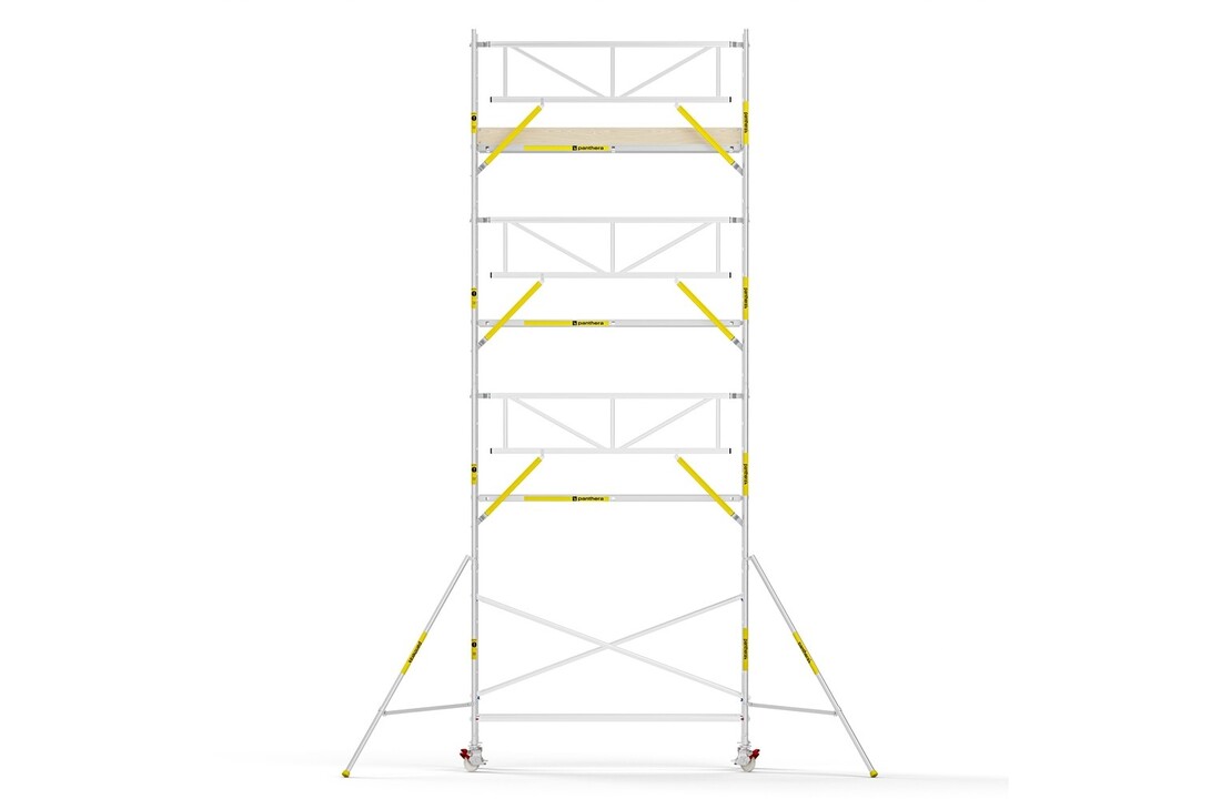 Panthera PRO 90x305 9,2m werkhoogte met enkele voorloopleuning carbon vloer