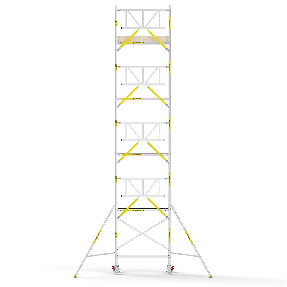 Panthera PRO 90x185 10,2m werkhoogte met enkele voorloopleuning carbon vloer