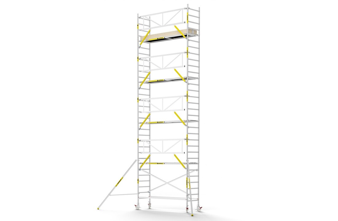 Panthera PRO 90x305 10,2m werkhoogte met enkele voorloopleuning carbon vloer
