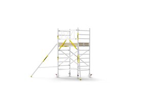 Panthera PRO 135x185 4,2m werkhoogte met enkele voorloopleuning carbon vloer