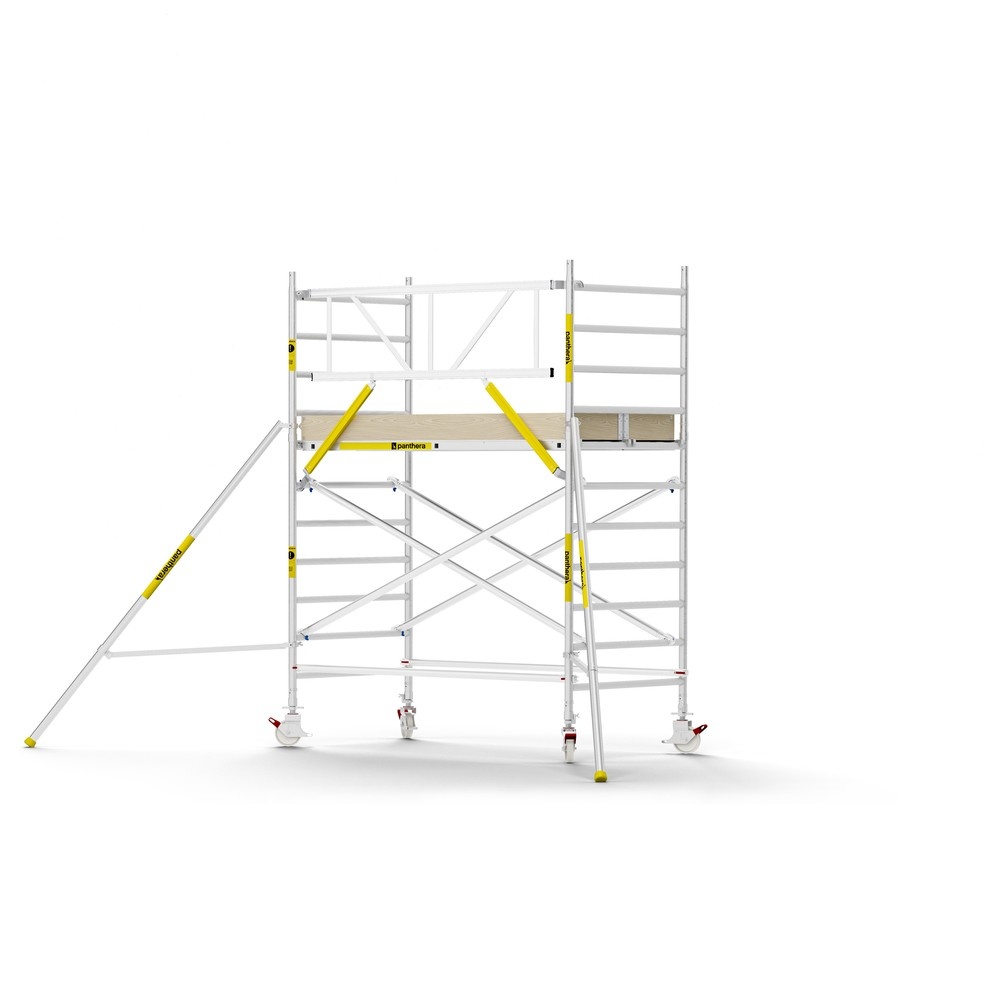 Panthera PRO 135x245 4,2m werkhoogte met enkele voorloopleuning carbon vloer