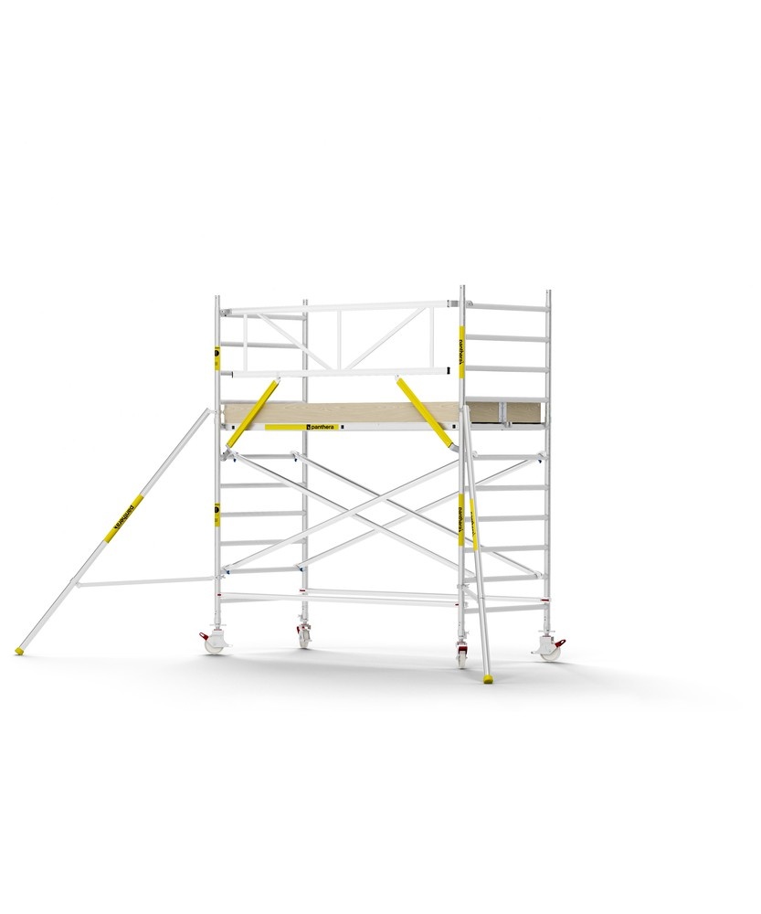 Panthera PRO 135x305 4,2m werkhoogte met enkele voorloopleuning carbon vloer