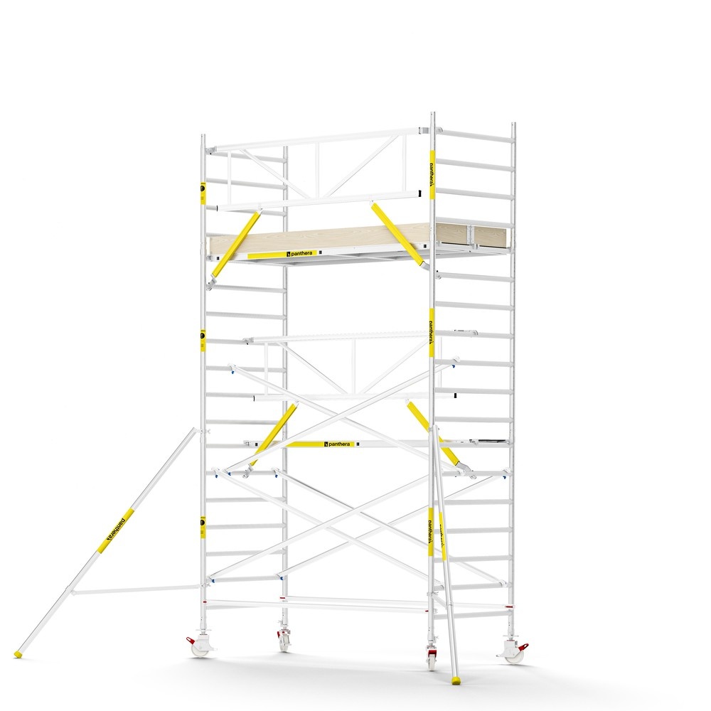 Panthera PRO 135x305 6,2m werkhoogte met enkele voorloopleuning carbon vloer