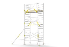 Panthera PRO 135x245 7,2m werkhoogte met enkele voorloopleuning carbon vloer