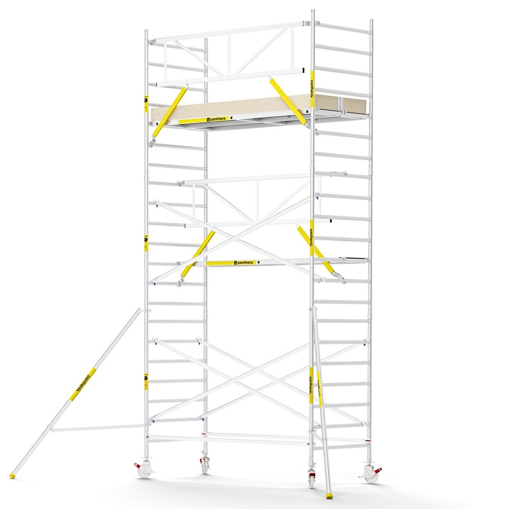 Panthera PRO 135x305 7,2m werkhoogte met enkele voorloopleuning carbon vloer