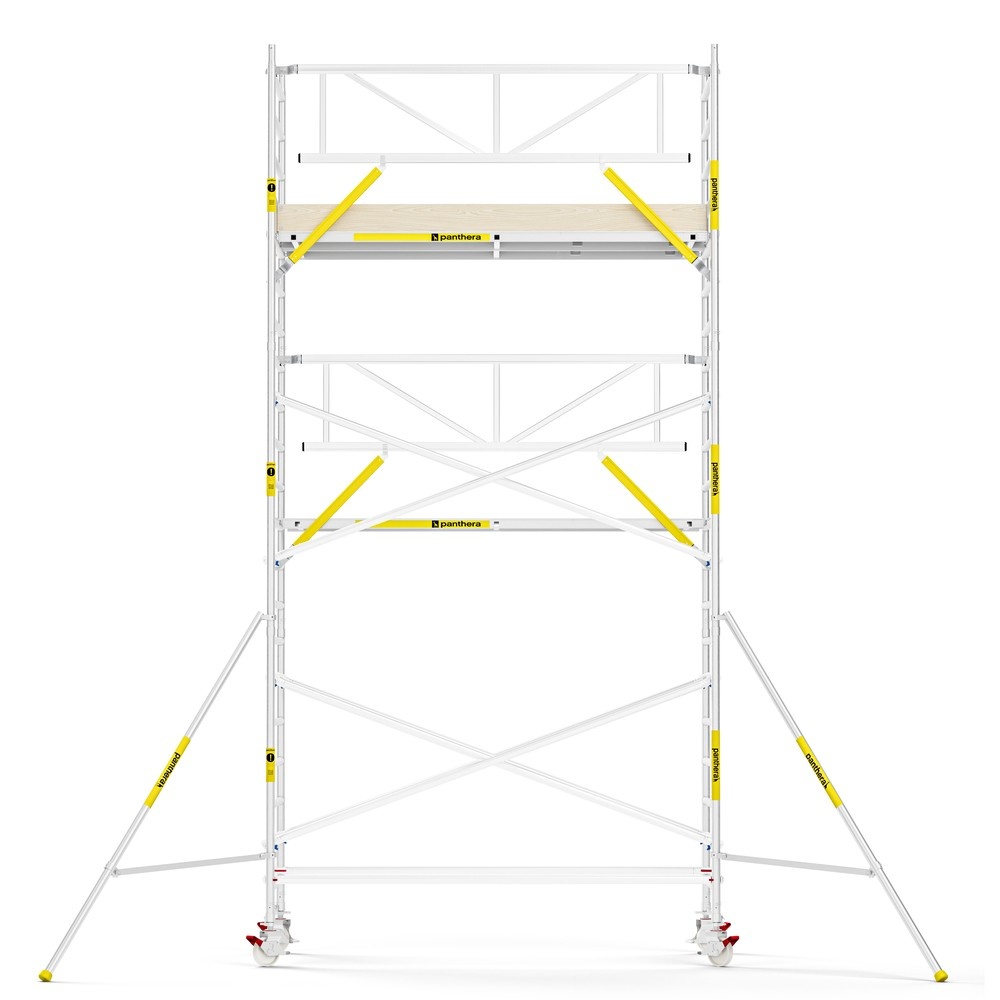 Panthera PRO 135x305 7,2m werkhoogte met enkele voorloopleuning carbon vloer