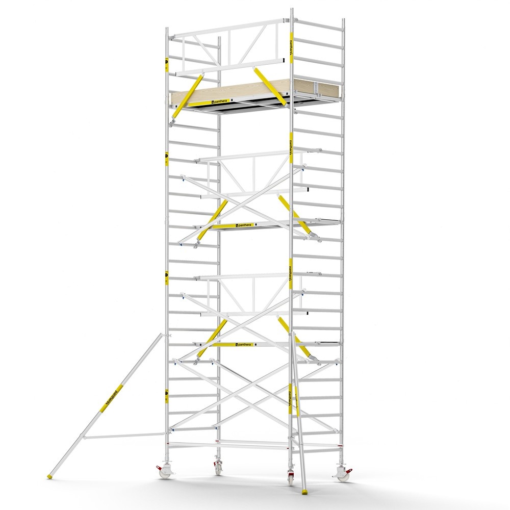 Panthera PRO 135x245 8,2m werkhoogte met enkele voorloopleuning carbon vloer