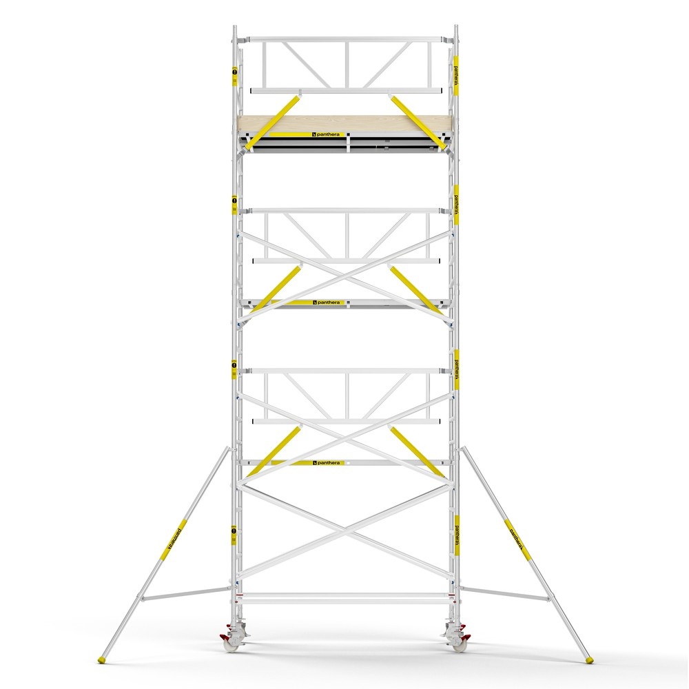 Panthera PRO 135x245 8,2m werkhoogte met enkele voorloopleuning carbon vloer