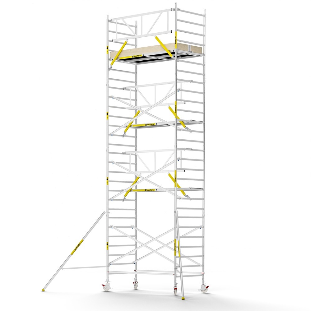 Panthera PRO 135x245 9,2m werkhoogte met enkele voorloopleuning carbon vloer