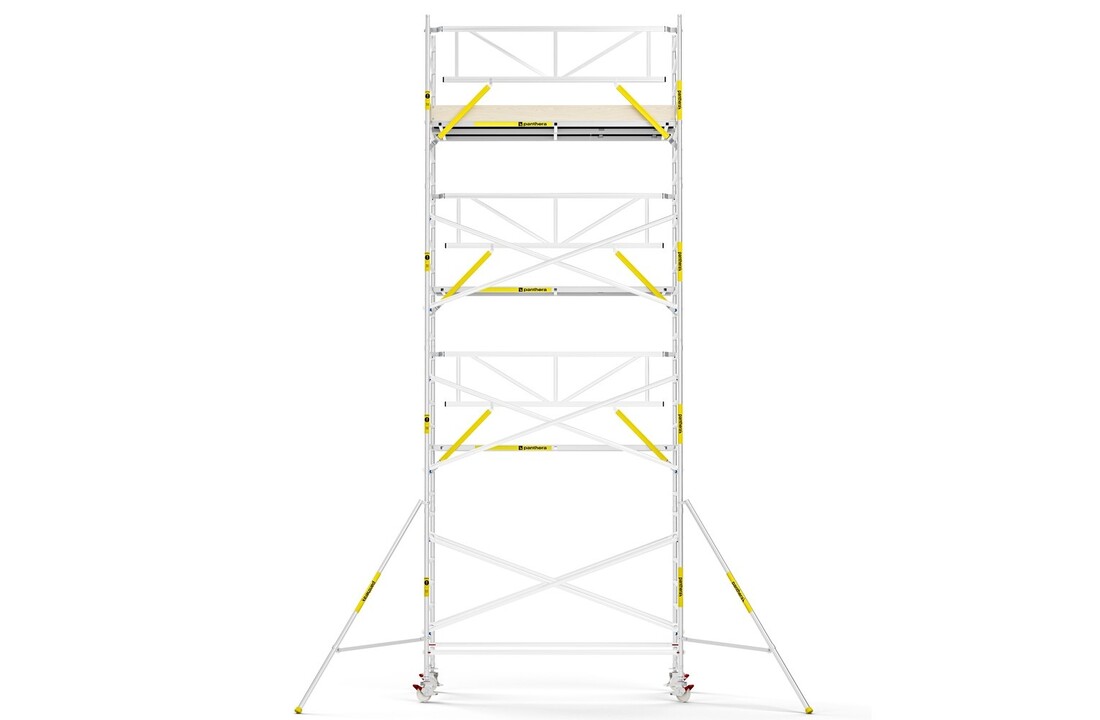 Panthera PRO 135x305 9,2m werkhoogte met enkele voorloopleuning carbon vloer