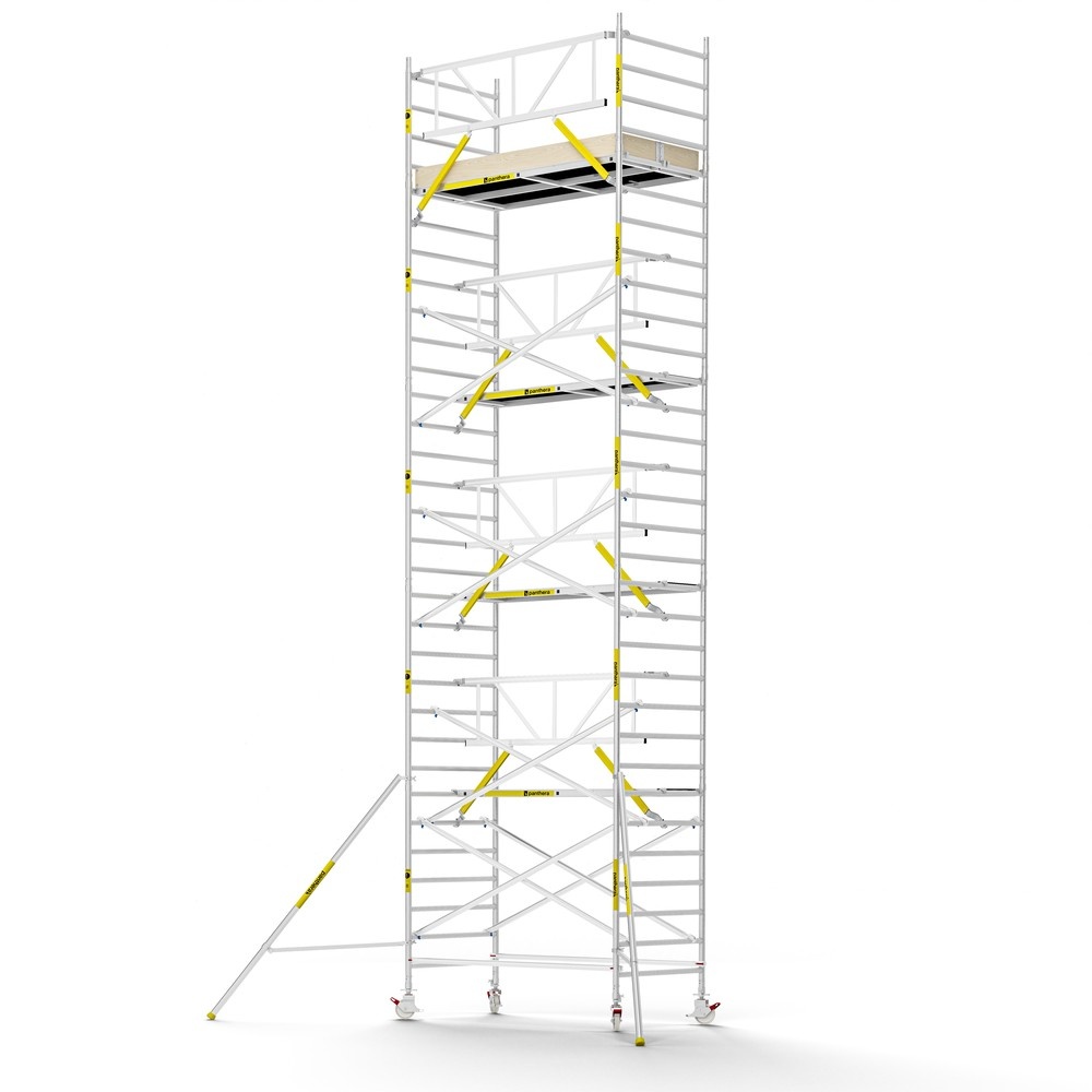 Panthera PRO 135x245 10,2m werkhoogte met enkele voorloopleuning carbon vloer