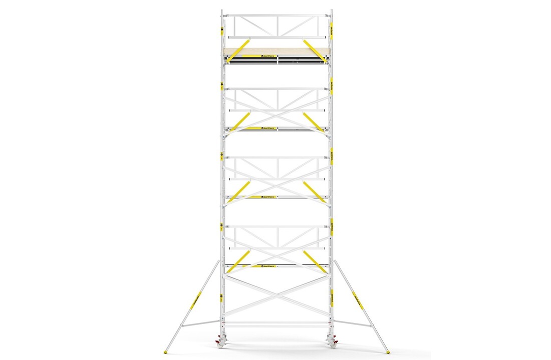 Panthera PRO 135x305 10,2m werkhoogte met enkele voorloopleuning carbon vloer