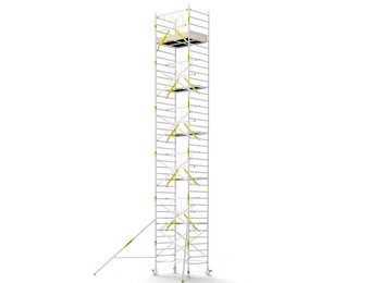 Panthera PRO 135x185 12,2m werkhoogte met enkele voorloopleuning carbon vloer