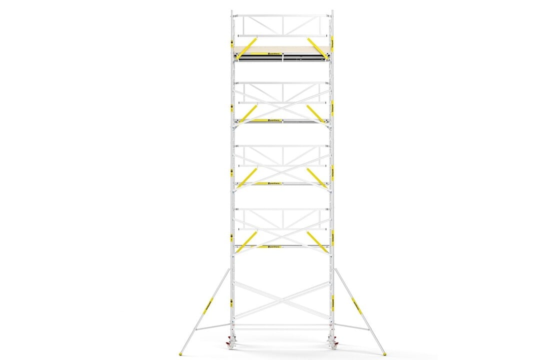 Panthera PRO 135x305 12,2m werkhoogte met enkele voorloopleuning carbon vloer