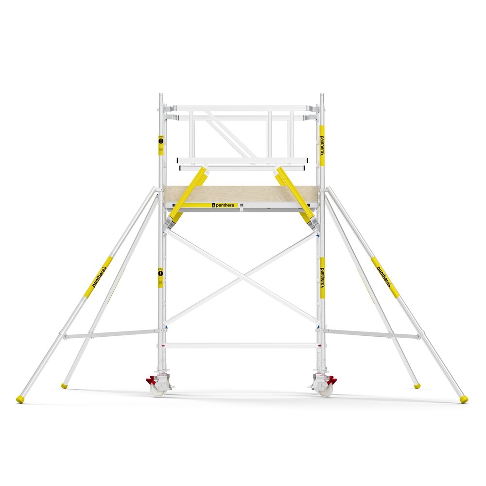 Panthera PRO 75x185 4,2m werkhoogte met dubbele voorloopleuning carbon vloer