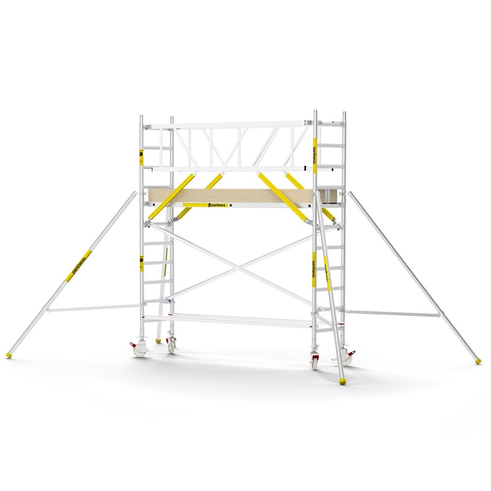 Panthera PRO 75x305 4,2m werkhoogte met dubbele voorloopleuning carbon vloer