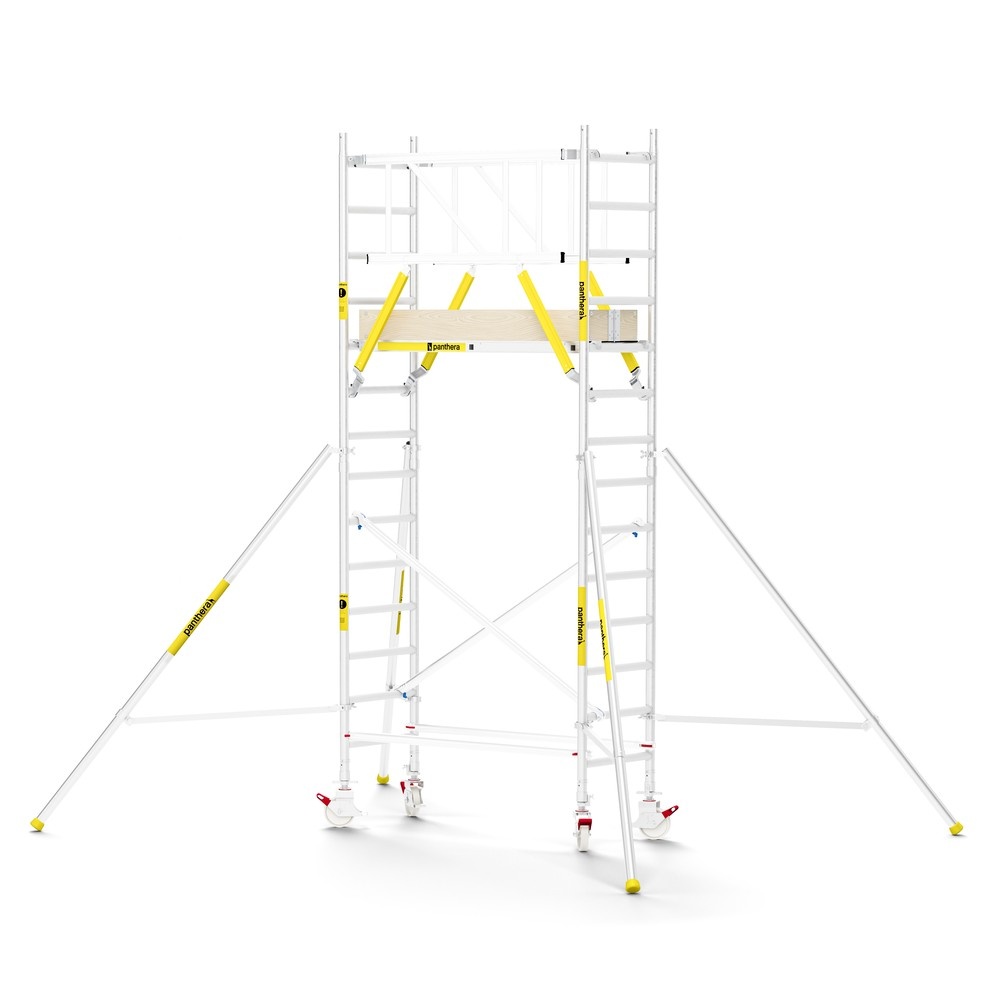 Panthera PRO 75x185 5,2m werkhoogte met dubbele voorloopleuning carbon vloer