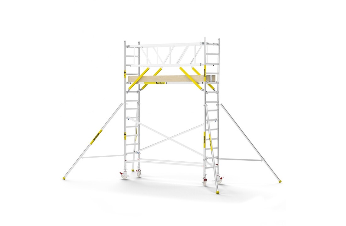 Panthera PRO 75x305 5,2m werkhoogte met dubbele voorloopleuning carbon vloer
