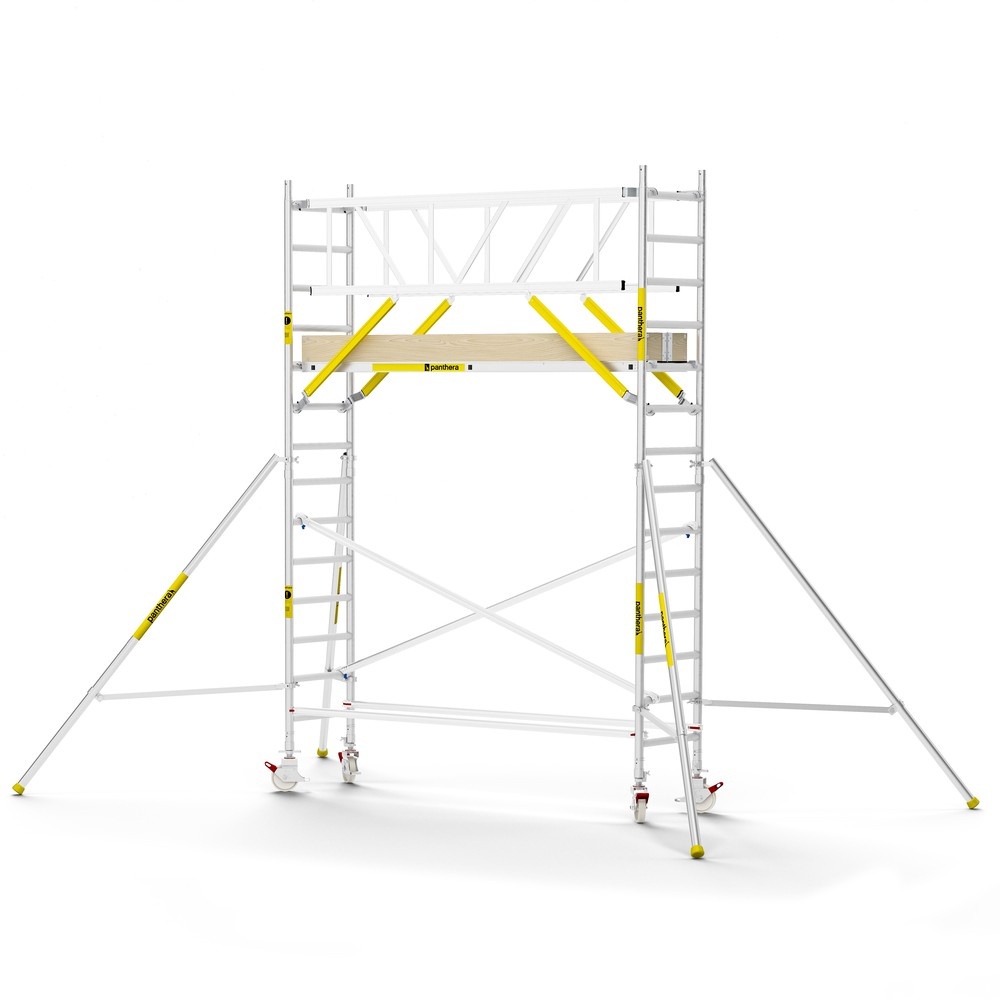 Panthera PRO 75x305 5,2m werkhoogte met dubbele voorloopleuning carbon vloer