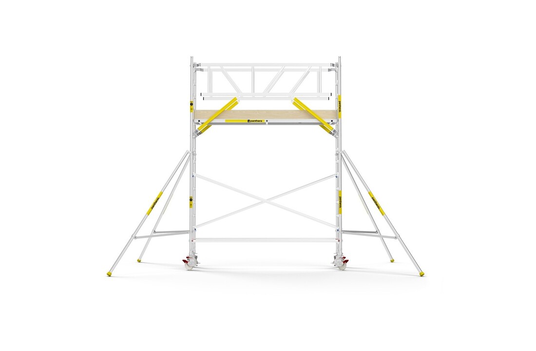Panthera PRO 75x305 5,2m werkhoogte met dubbele voorloopleuning carbon vloer
