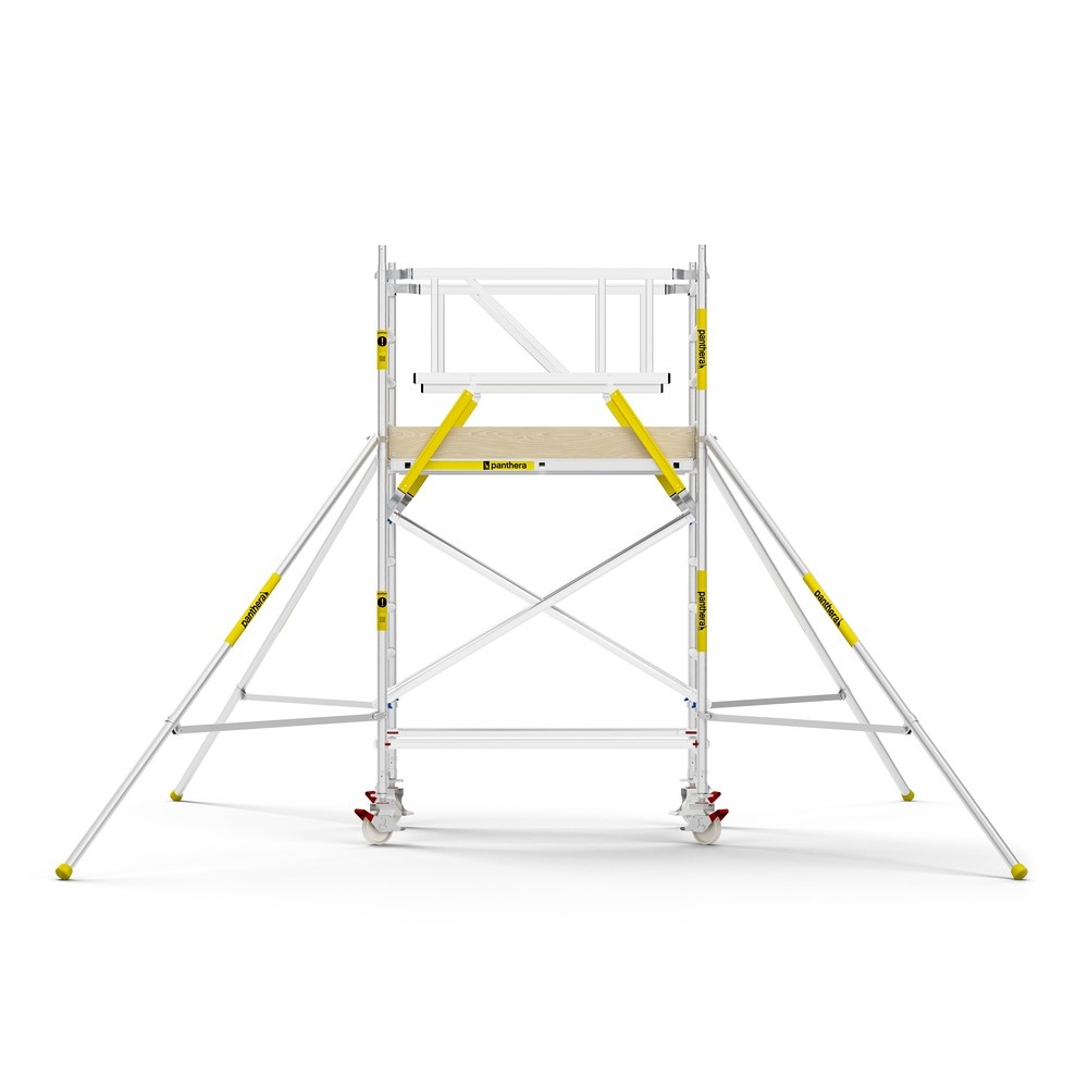 Panthera PRO 135x185 4,2m werkhoogte met dubbele voorloopleuning carbon vloer