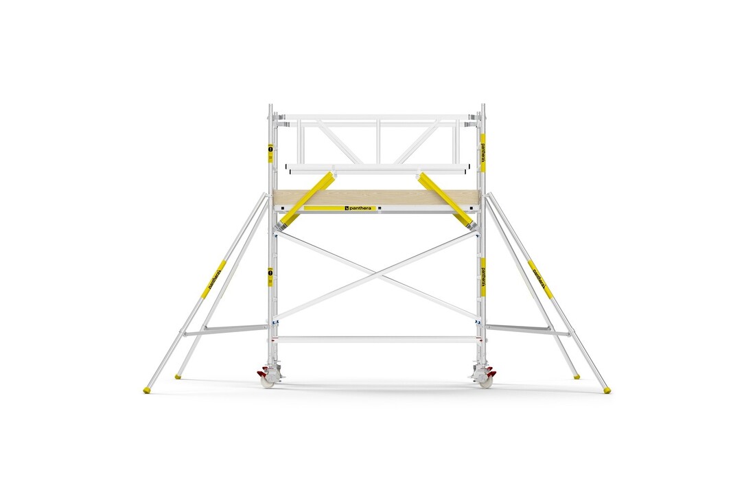 Panthera PRO 135x245 4,2m werkhoogte met dubbele voorloopleuning carbon vloer