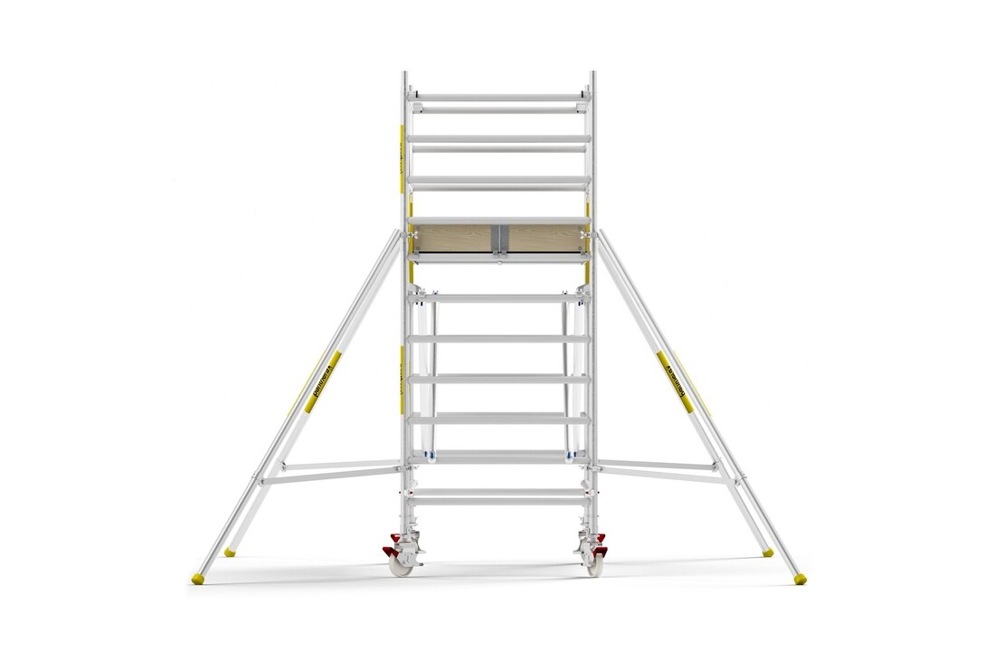 Panthera PRO 135x245 4,2m werkhoogte met dubbele voorloopleuning carbon vloer