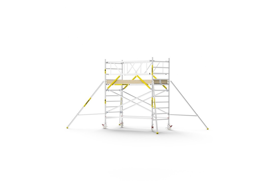 Panthera PRO 135x305 4,2m werkhoogte met dubbele voorloopleuning carbon vloer