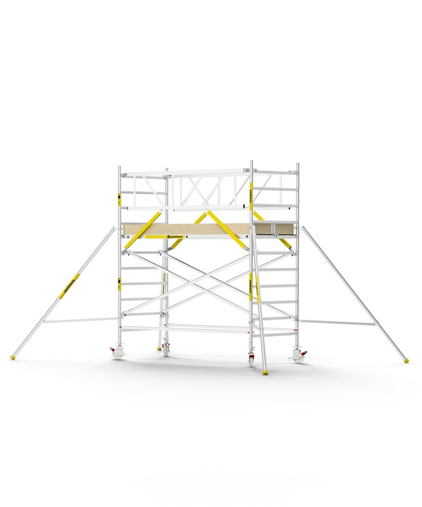 Panthera PRO 135x305 4,2m werkhoogte met dubbele voorloopleuning carbon vloer