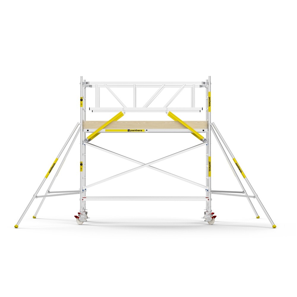 Panthera PRO 135x305 4,2m werkhoogte met dubbele voorloopleuning carbon vloer