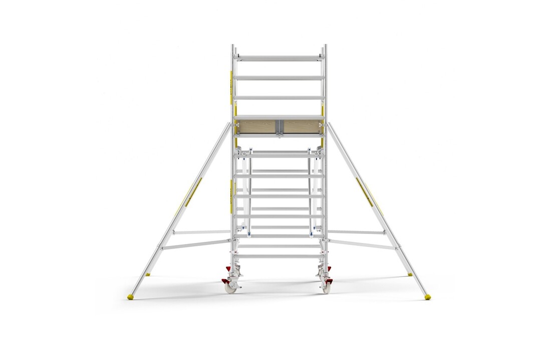 Panthera PRO 135x305 4,2m werkhoogte met dubbele voorloopleuning carbon vloer