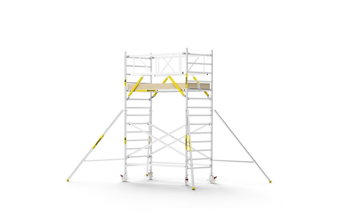 Panthera PRO 135x245 5,2m werkhoogte met dubbele voorloopleuning carbon vloer