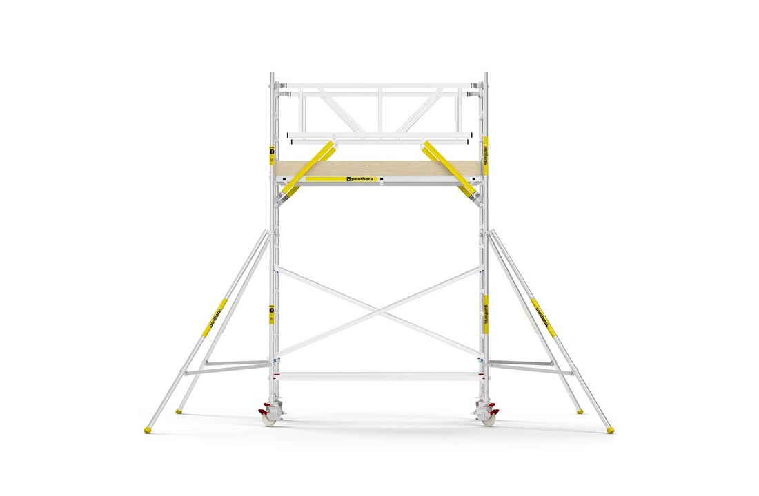 Panthera PRO 135x245 5,2m werkhoogte met dubbele voorloopleuning carbon vloer