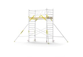 Panthera PRO 135x305 5,2m werkhoogte met dubbele voorloopleuning carbon vloer