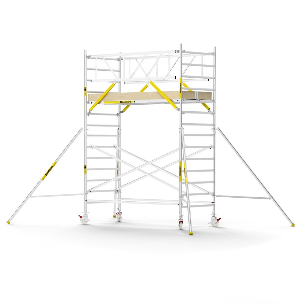 Panthera PRO 135x305 5,2m werkhoogte met dubbele voorloopleuning carbon vloer