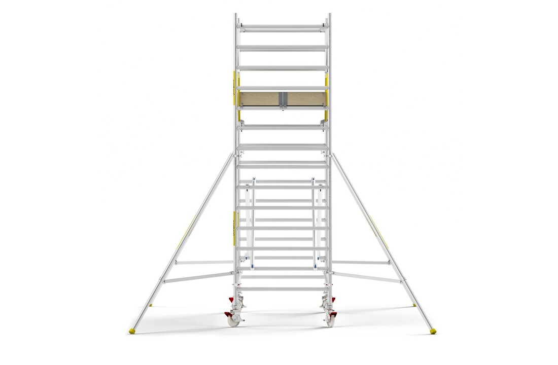 Panthera PRO 135x305 5,2m werkhoogte met dubbele voorloopleuning carbon vloer