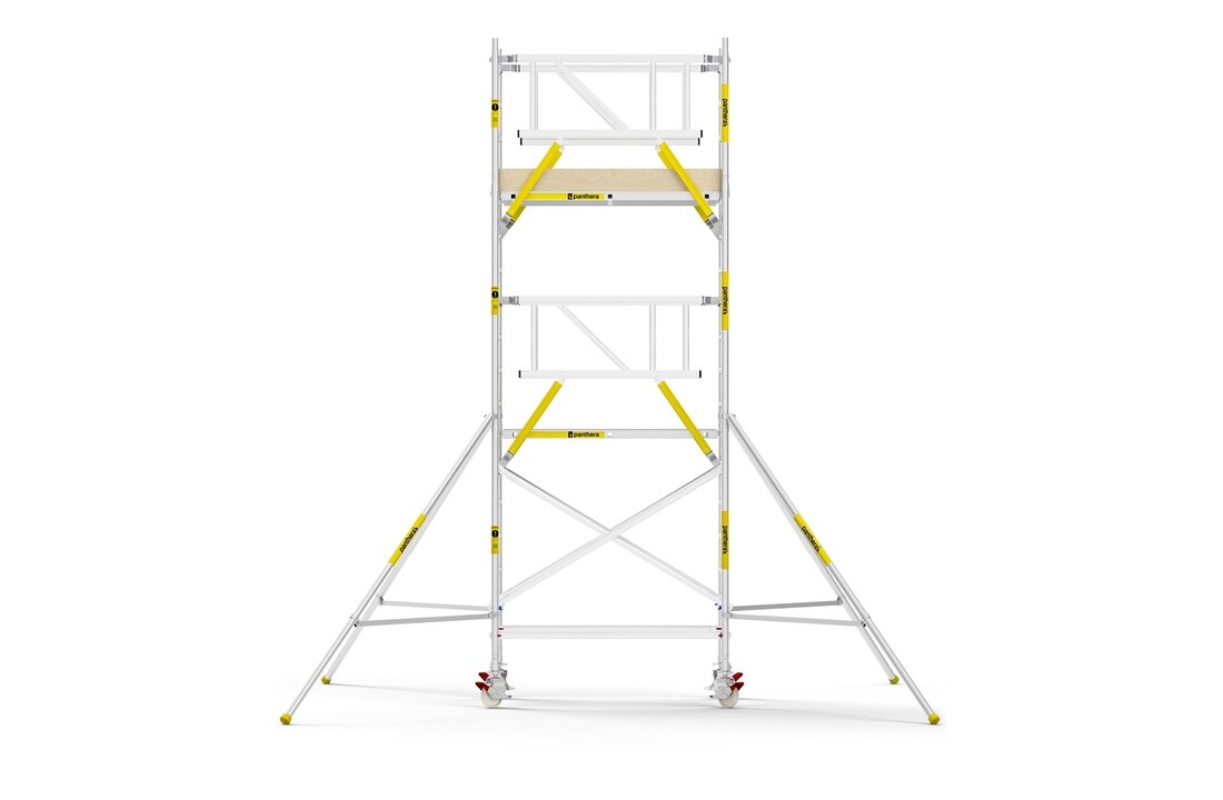 Panthera PRO 135x185 6,2m werkhoogte met dubbele voorloopleuning carbon vloer