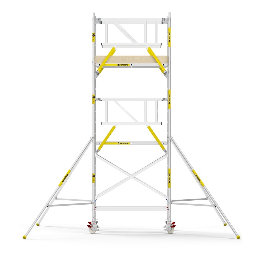 Panthera PRO 135x185 6,2m werkhoogte met dubbele voorloopleuning carbon vloer