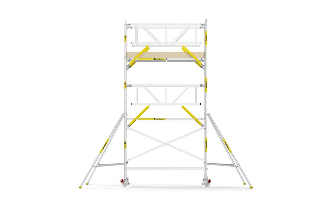 Panthera PRO 135x245 6,2m werkhoogte met dubbele voorloopleuning carbon vloer
