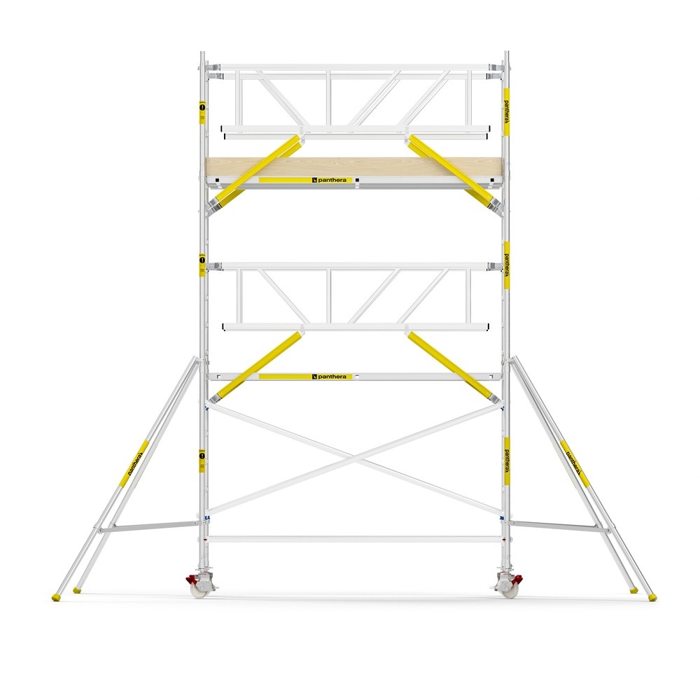 Panthera PRO 135x305 6,2m werkhoogte met dubbele voorloopleuning carbon vloer