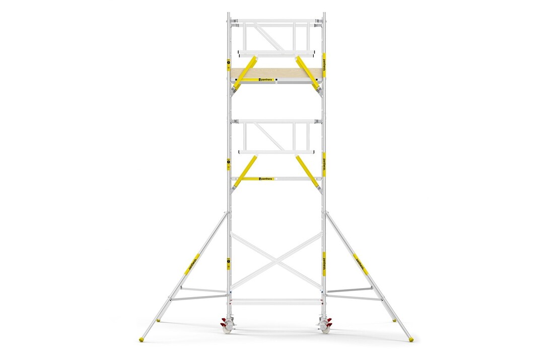 Panthera PRO 135x185 7,2m werkhoogte met dubbele voorloopleuning carbon vloer