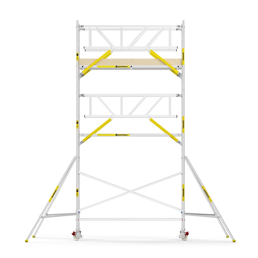 Panthera PRO 135x305 7,2m werkhoogte met dubbele voorloopleuning carbon vloer