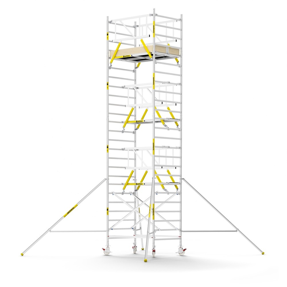 Panthera PRO 135x185 8,2m werkhoogte met dubbele voorloopleuning carbon vloer