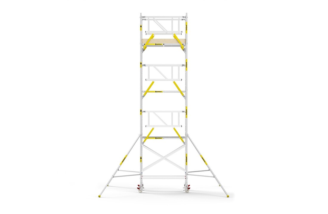 Panthera PRO 135x185 8,2m werkhoogte met dubbele voorloopleuning carbon vloer