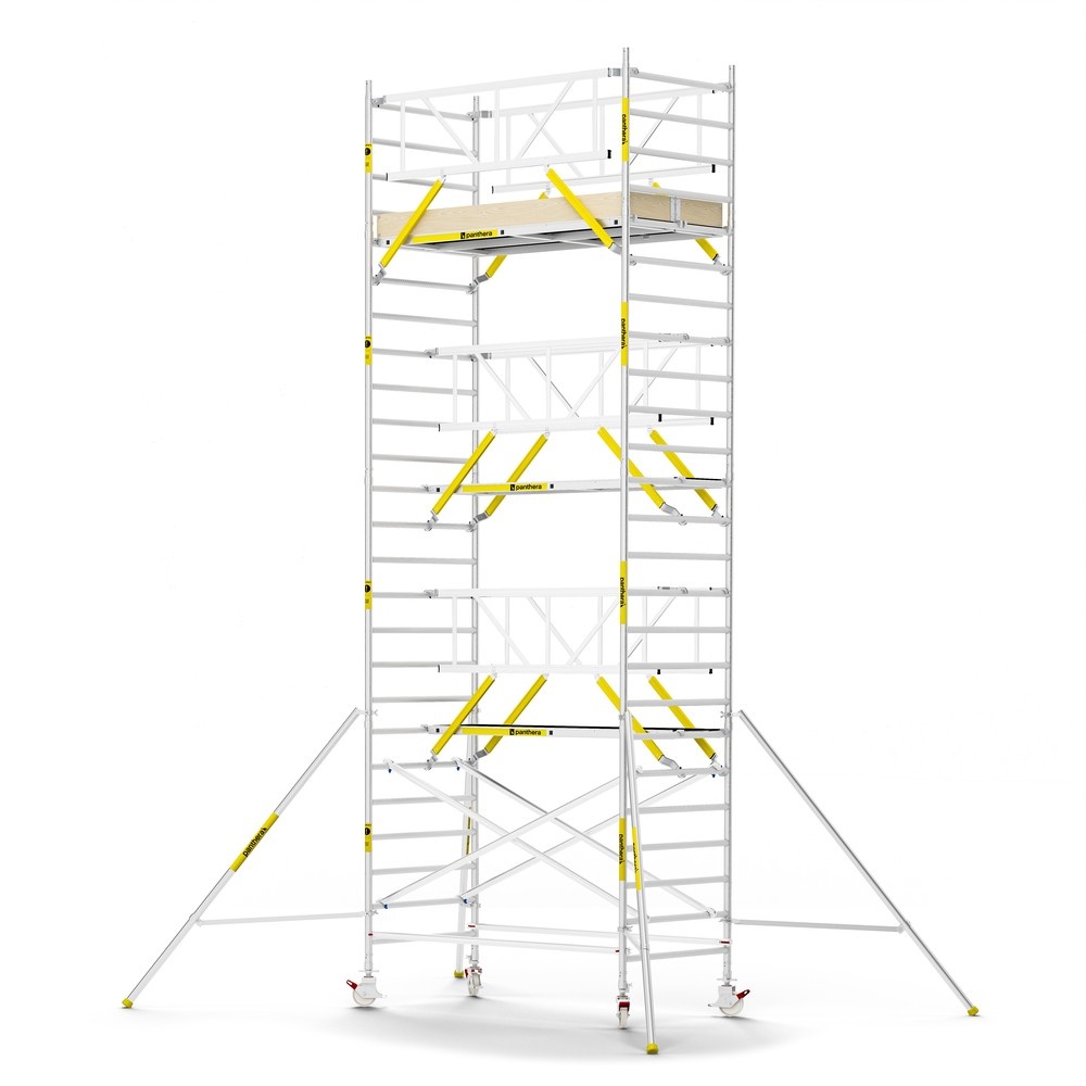 Panthera PRO 135x245 8,2m werkhoogte met dubbele voorloopleuning carbon vloer