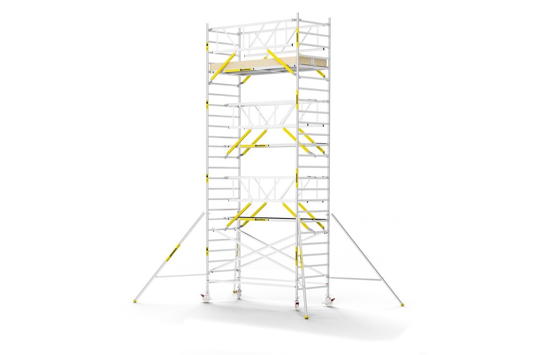 Panthera PRO 135x305 8,2m werkhoogte met dubbele voorloopleuning carbon vloer