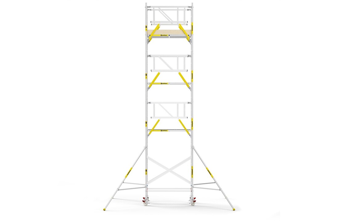 Panthera PRO 135x185 9,2m werkhoogte met dubbele voorloopleuning carbon vloer
